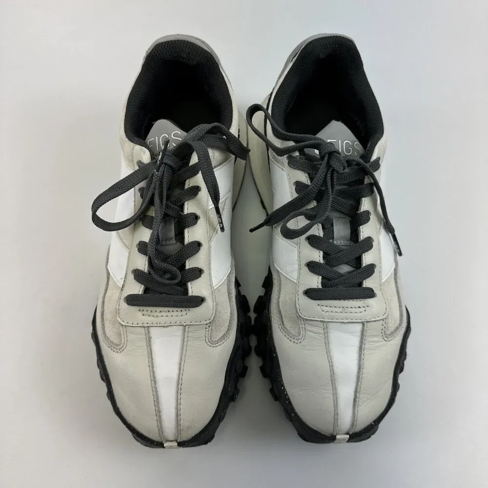 Figs New Balance 3447 Athletic Nursing Sneakers Beige Leather Lace Up Womens 8 - Picture 7 of 16